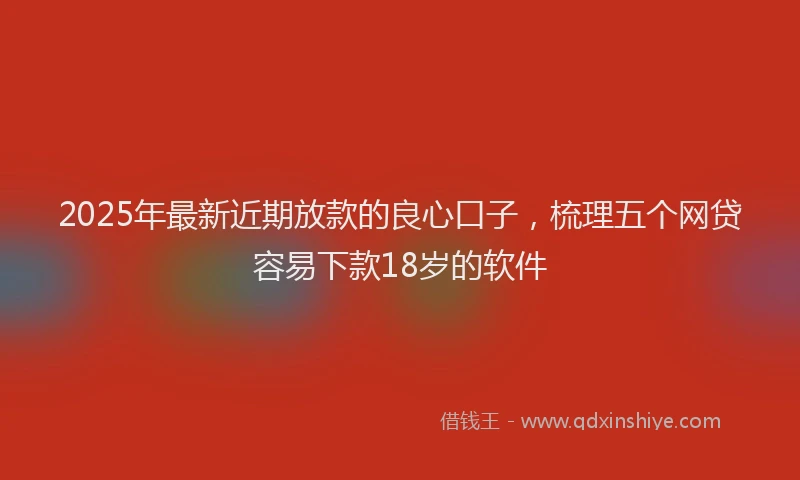 2025年最新近期放款的良心口子，梳理五个网贷容易下款18岁的软件