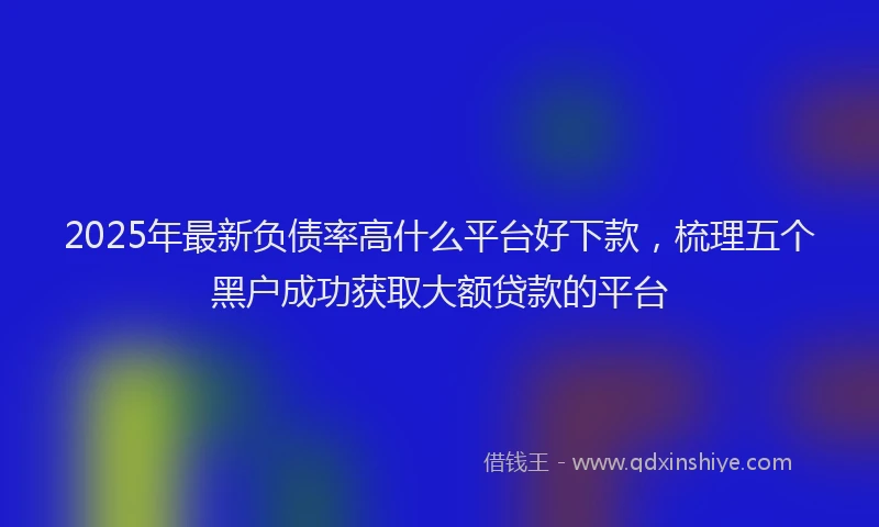 2025年最新负债率高什么平台好下款，梳理五个黑户成功获取大额贷款的平台