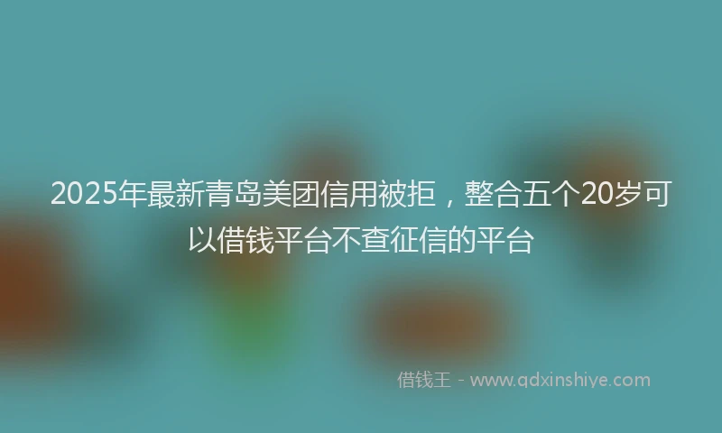2025年最新青岛美团信用被拒，整合五个20岁可以借钱平台不查征信的平台