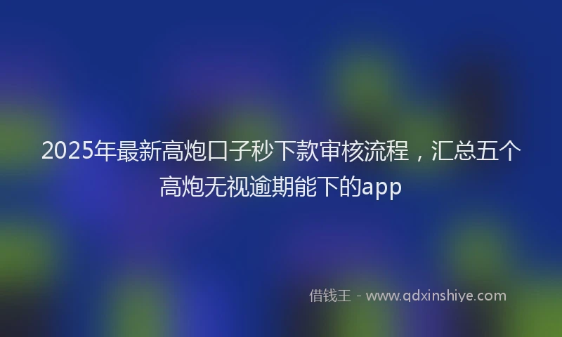 2025年最新高炮口子秒下款审核流程，汇总五个高炮无视逾期能下的app
