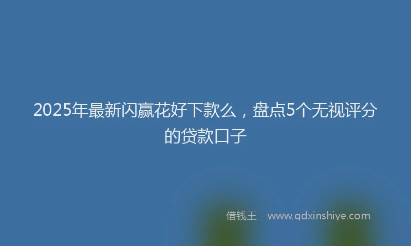 2025年最新闪赢花好下款么，盘点5个无视评分的贷款口子