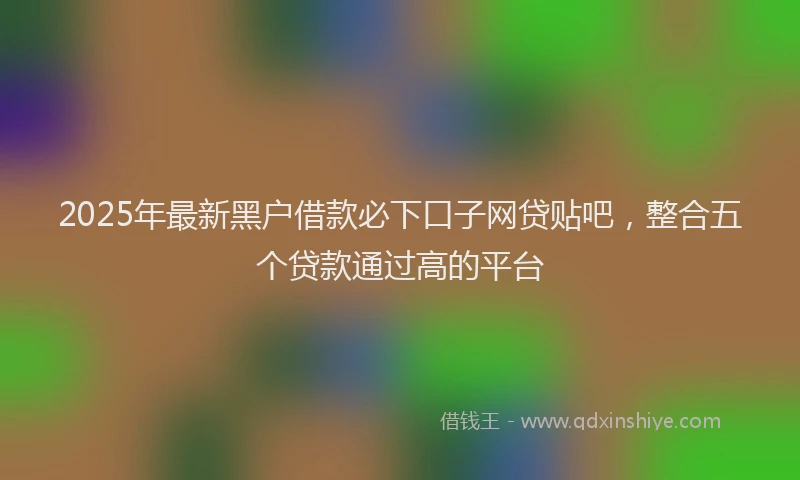 2025年最新黑户借款必下口子网贷贴吧，整合五个贷款通过高的平台