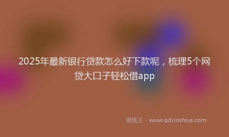 2025年最新银行贷款怎么好下款呢，梳理5个网贷大口子轻松借app