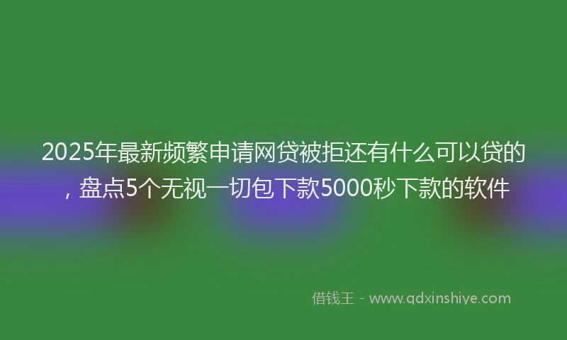 2025年最新频繁申请网贷被拒还有什么可以贷的，盘点5个无视一切包下款5000秒下款的软件