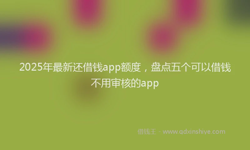 2025年最新还借钱app额度，盘点五个可以借钱不用审核的app