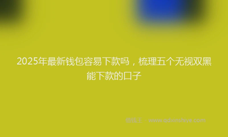 2025年最新钱包容易下款吗，梳理五个无视双黑能下款的口子