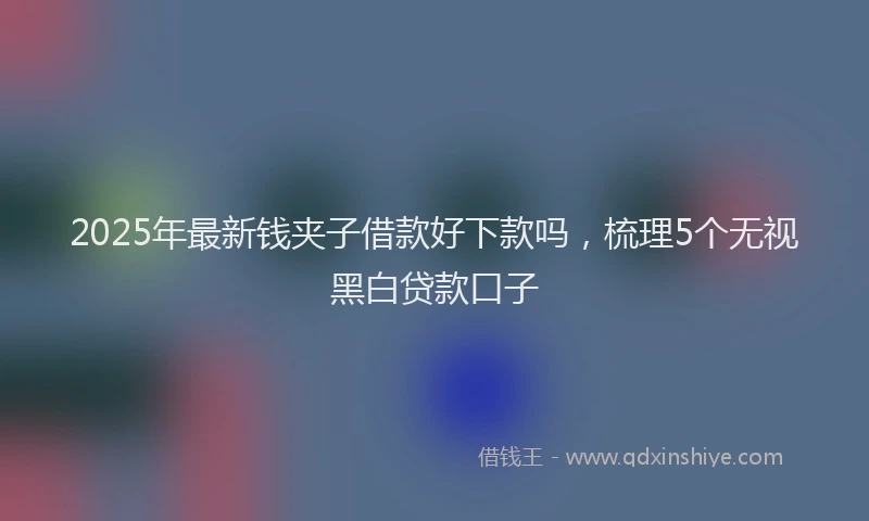 2025年最新钱夹子借款好下款吗，梳理5个无视黑白贷款口子