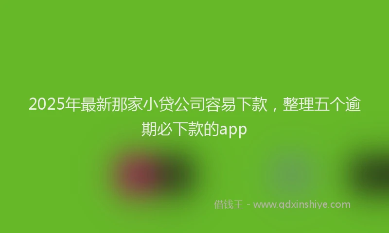 2025年最新那家小贷公司容易下款，整理五个逾期必下款的app