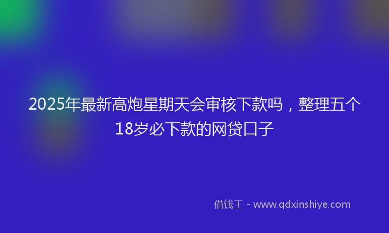 2025年最新高炮星期天会审核下款吗，整理五个18岁必下款的网贷口子