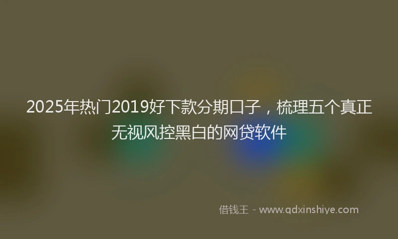 2025年热门2019好下款分期口子，梳理五个真正无视风控黑白的网贷软件