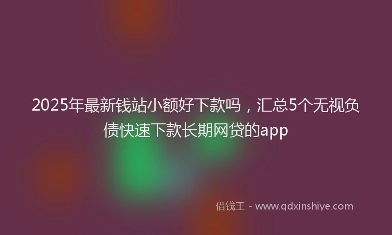 2025年最新钱站小额好下款吗，汇总5个无视负债快速下款长期网贷的app