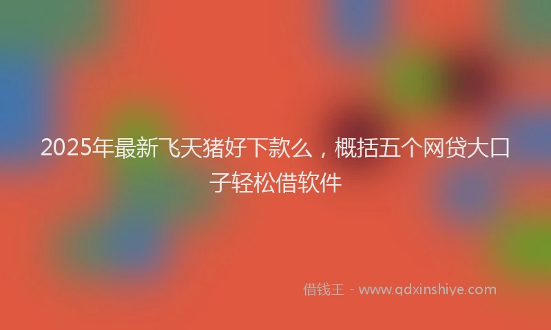 2025年最新飞天猪好下款么，概括五个网贷大口子轻松借软件