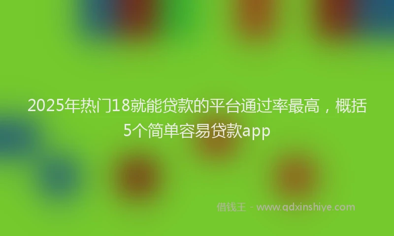 2025年热门18就能贷款的平台通过率最高，概括5个简单容易贷款app