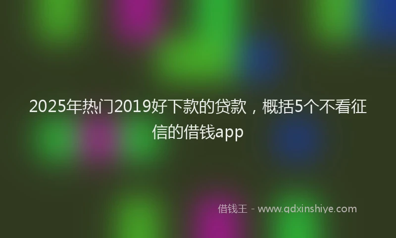 2025年热门2019好下款的贷款，概括5个不看征信的借钱app