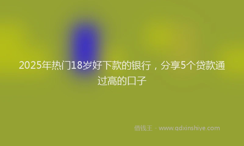 2025年热门18岁好下款的银行，分享5个贷款通过高的口子