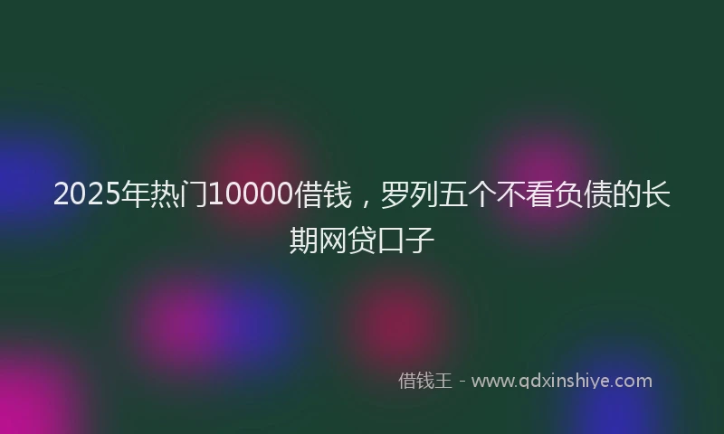 2025年热门10000借钱，罗列五个不看负债的长期网贷口子