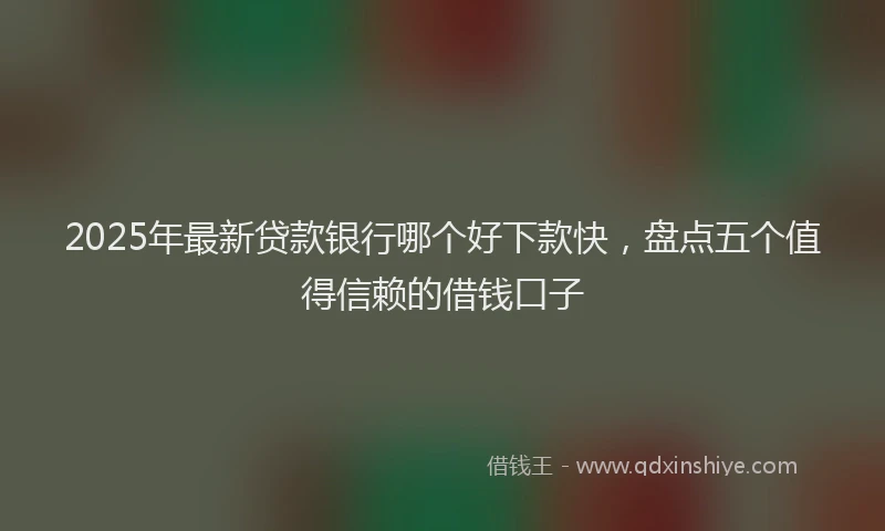 2025年最新贷款银行哪个好下款快，盘点五个值得信赖的借钱口子
