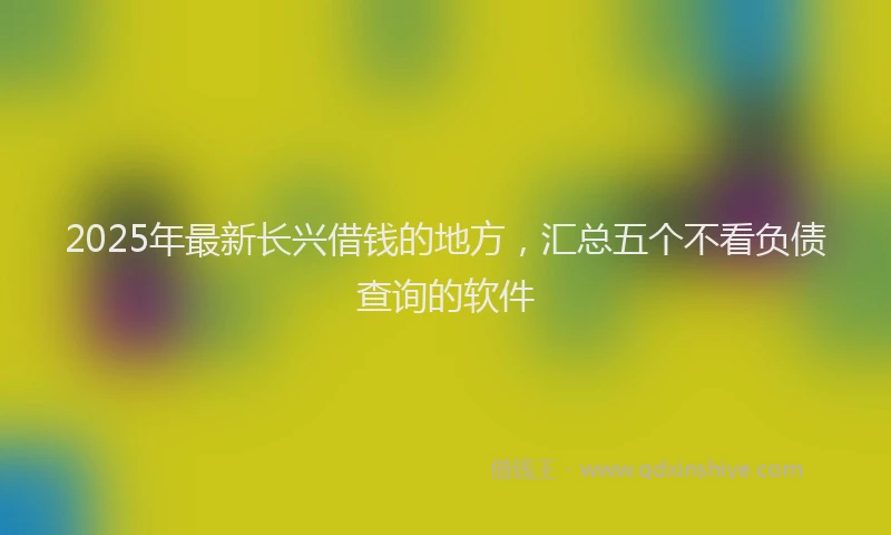2025年最新长兴借钱的地方，汇总五个不看负债查询的软件
