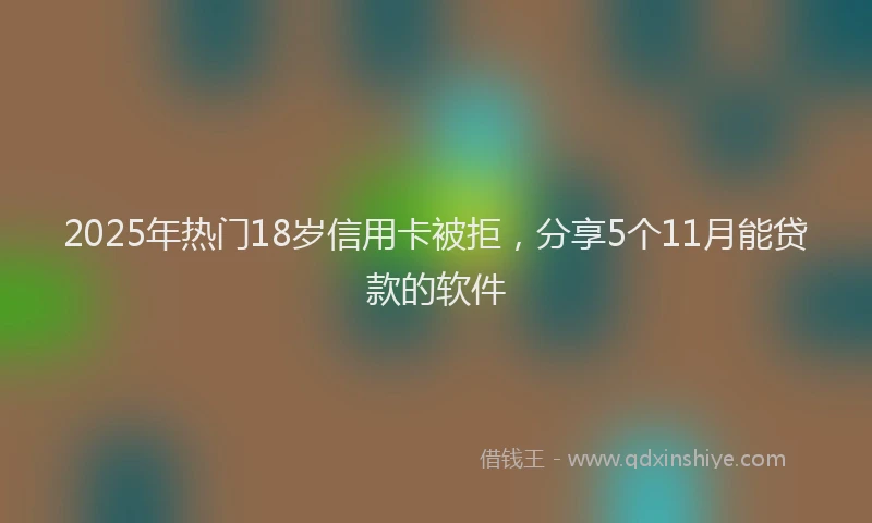 2025年热门18岁信用卡被拒，分享5个11月能贷款的软件
