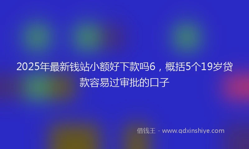 2025年最新钱站小额好下款吗6，概括5个19岁贷款容易过审批的口子