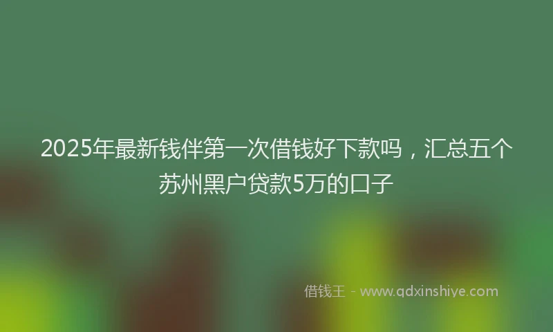 2025年最新钱伴第一次借钱好下款吗，汇总五个苏州黑户贷款5万的口子