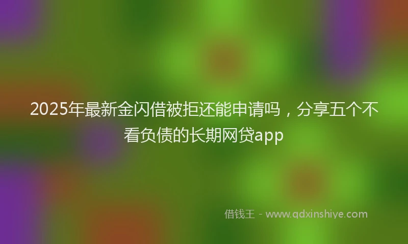 2025年最新金闪借被拒还能申请吗，分享五个不看负债的长期网贷app