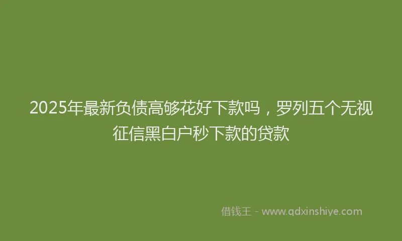 2025年最新负债高够花好下款吗，罗列五个无视征信黑白户秒下款的贷款