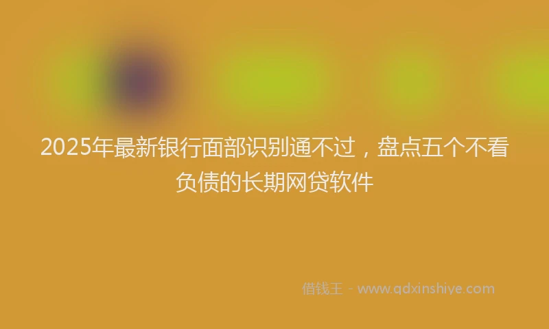 2025年最新银行面部识别通不过，盘点五个不看负债的长期网贷软件