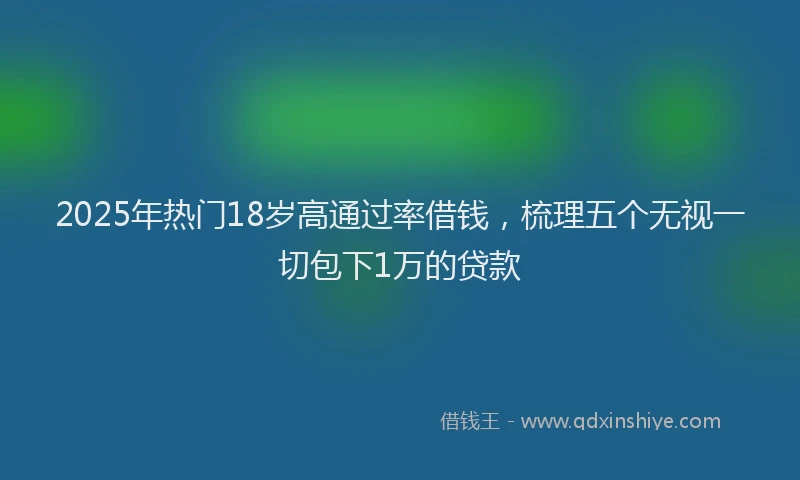 2025年热门18岁高通过率借钱，梳理五个无视一切包下1万的贷款
