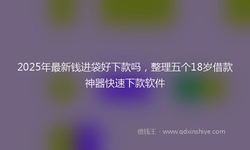 2025年最新钱进袋好下款吗，整理五个18岁借款神器快速下款软件