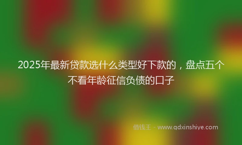 2025年最新贷款选什么类型好下款的，盘点五个不看年龄征信负债的口子