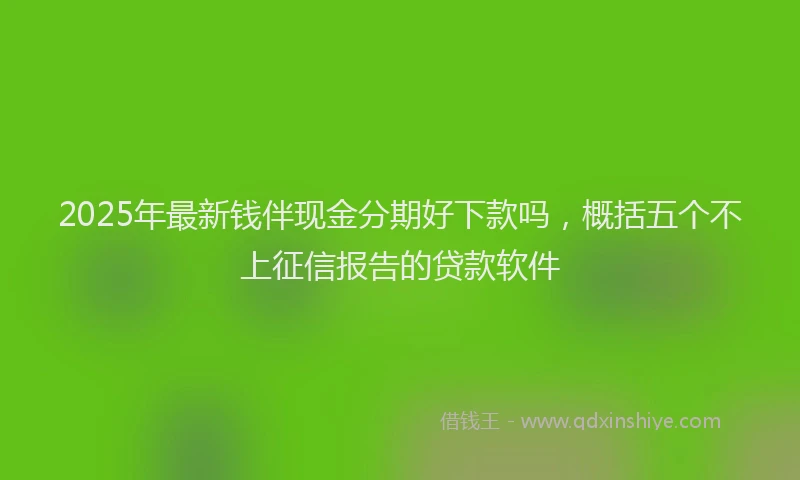 2025年最新钱伴现金分期好下款吗，概括五个不上征信报告的贷款软件