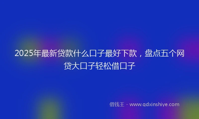 2025年最新贷款什么口子最好下款，盘点五个网贷大口子轻松借口子