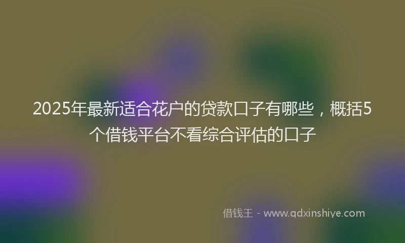 2025年最新适合花户的贷款口子有哪些，概括5个借钱平台不看综合评估的口子