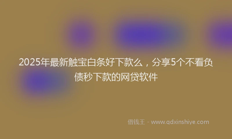 2025年最新触宝白条好下款么，分享5个不看负债秒下款的网贷软件