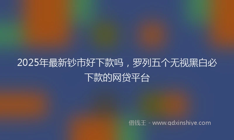 2025年最新钞市好下款吗，罗列五个无视黑白必下款的网贷平台