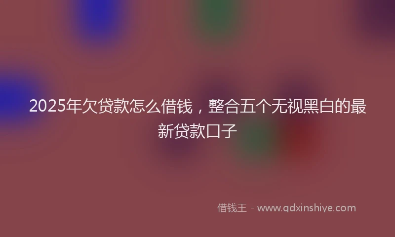 2025年欠贷款怎么借钱，整合五个无视黑白的最新贷款口子