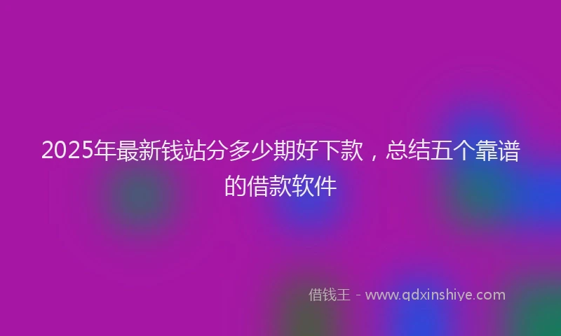 2025年最新钱站分多少期好下款，总结五个靠谱的借款软件