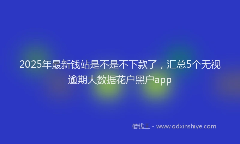 2025年最新钱站是不是不下款了，汇总5个无视逾期大数据花户黑户app