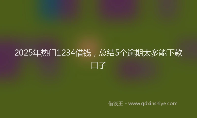 2025年热门1234借钱，总结5个逾期太多能下款口子