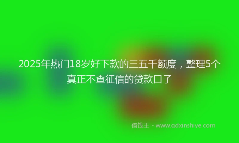 2025年热门18岁好下款的三五千额度，整理5个真正不查征信的贷款口子