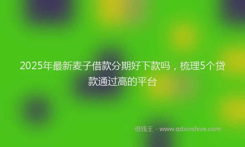 2025年最新麦子借款分期好下款吗，梳理5个贷款通过高的平台