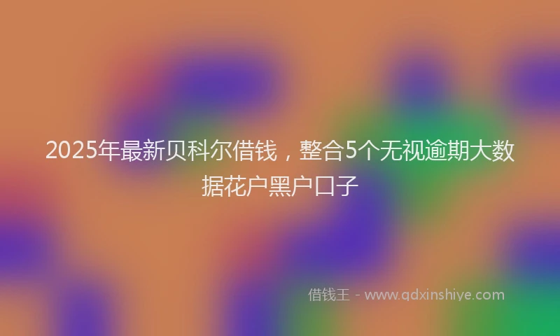 2025年最新贝科尔借钱，整合5个无视逾期大数据花户黑户口子