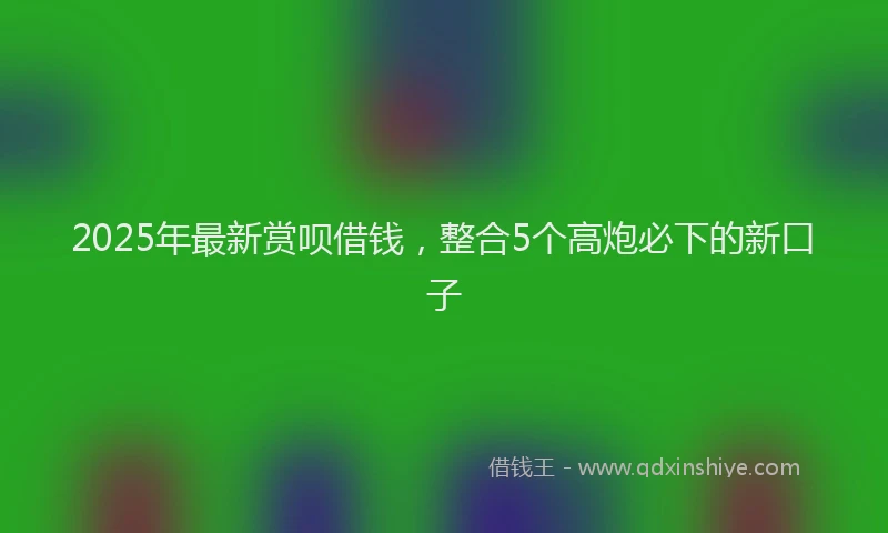 2025年最新赏呗借钱，整合5个高炮必下的新口子