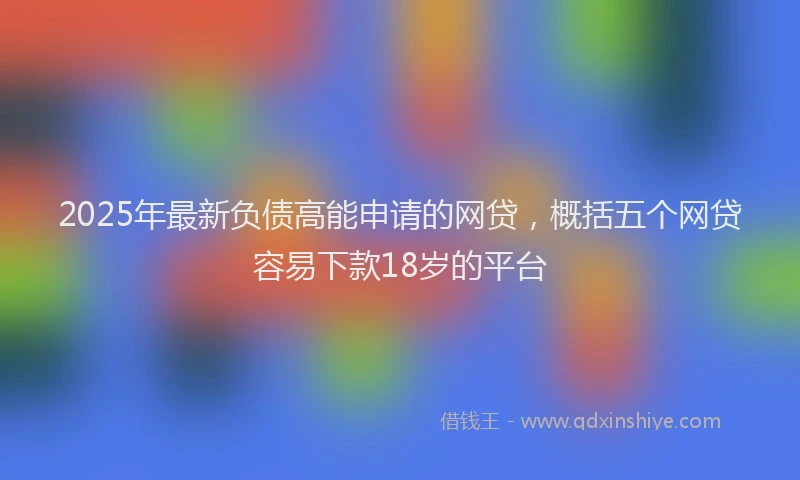 2025年最新负债高能申请的网贷，概括五个网贷容易下款18岁的平台