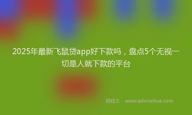 2025年最新飞鼠贷app好下款吗，盘点5个无视一切是人就下款的平台