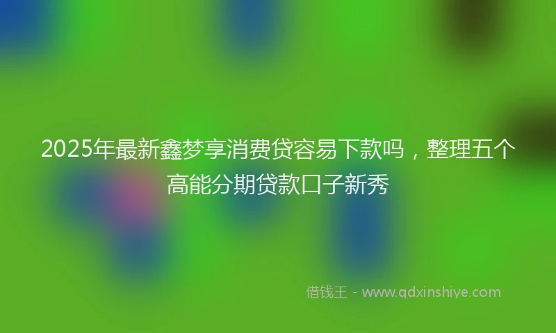 2025年最新鑫梦享消费贷容易下款吗，整理五个高能分期贷款口子新秀