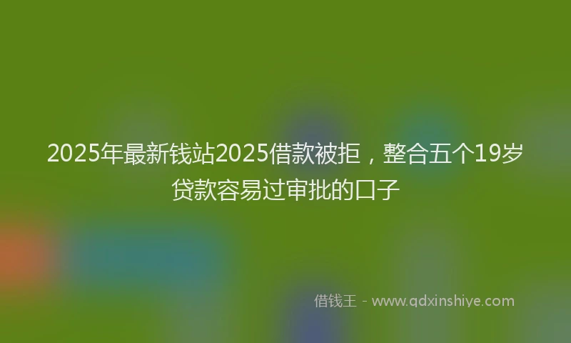 2025年最新钱站2025借款被拒，整合五个19岁贷款容易过审批的口子