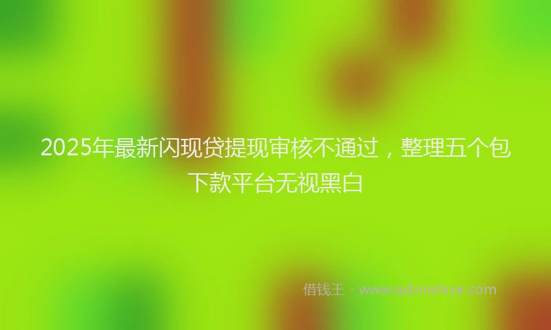 2025年最新闪现贷提现审核不通过，整理五个包下款平台无视黑白