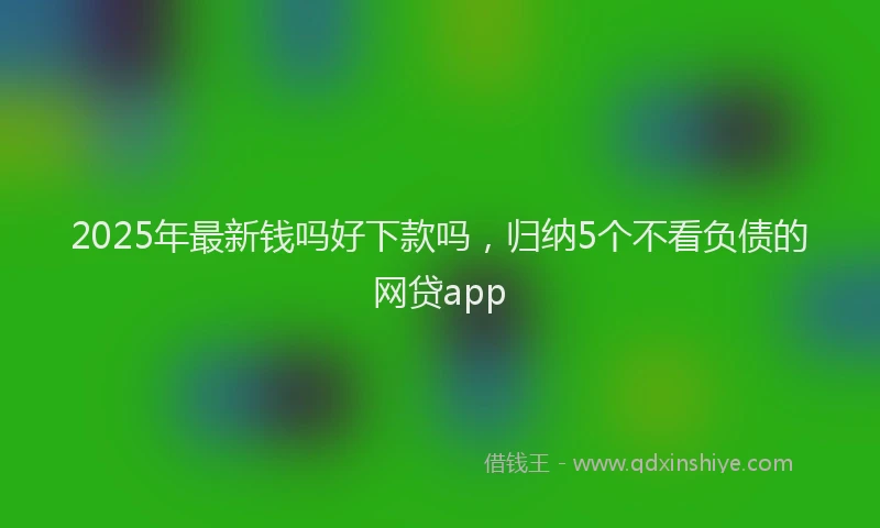 2025年最新钱吗好下款吗，归纳5个不看负债的网贷app